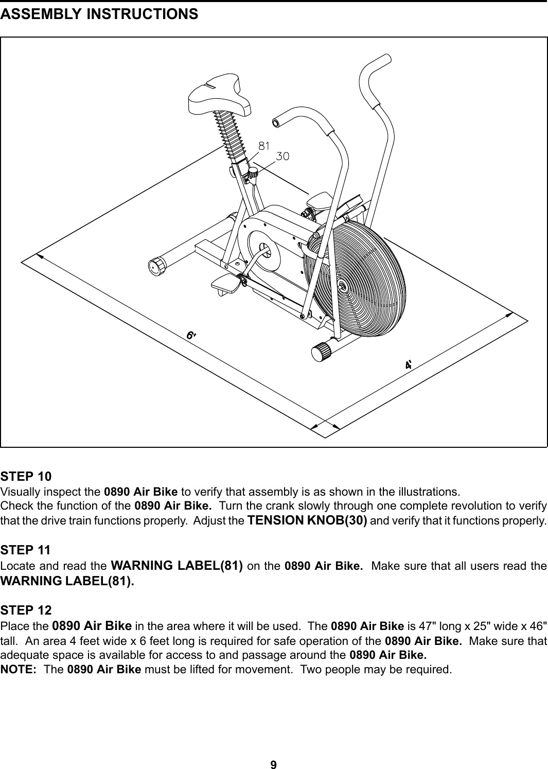 stamina 890 exercise bike