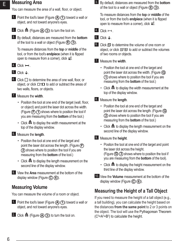 Page 6 of Stanley Black and Decker TLM330 Laser Distance Measurer User Manual TLM330S User Manual NA indd