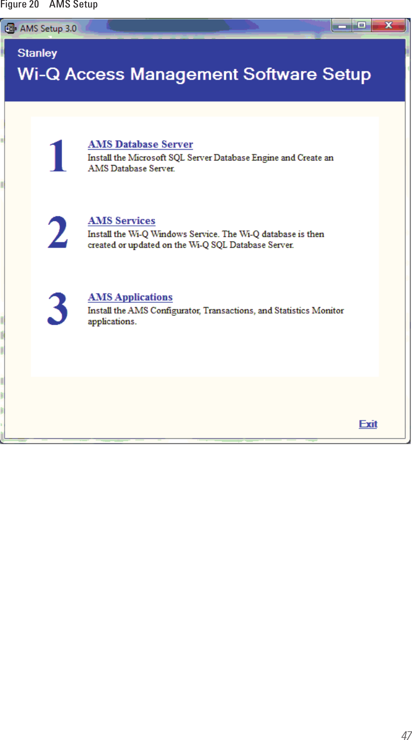 47Figure 20  AMS Setup