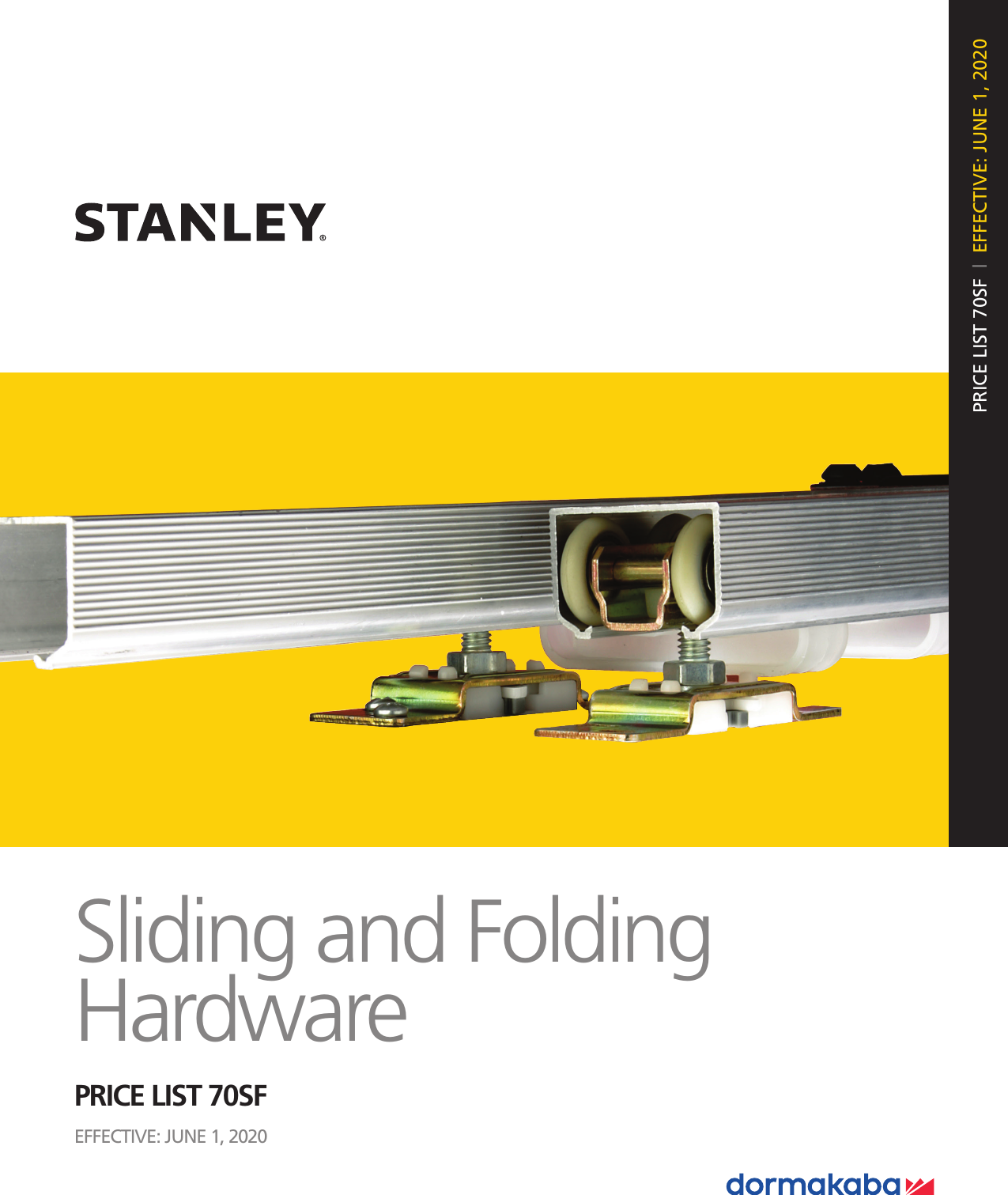 Stanley Security 2020 Sliding & Folding Hardware Price Book (Effective