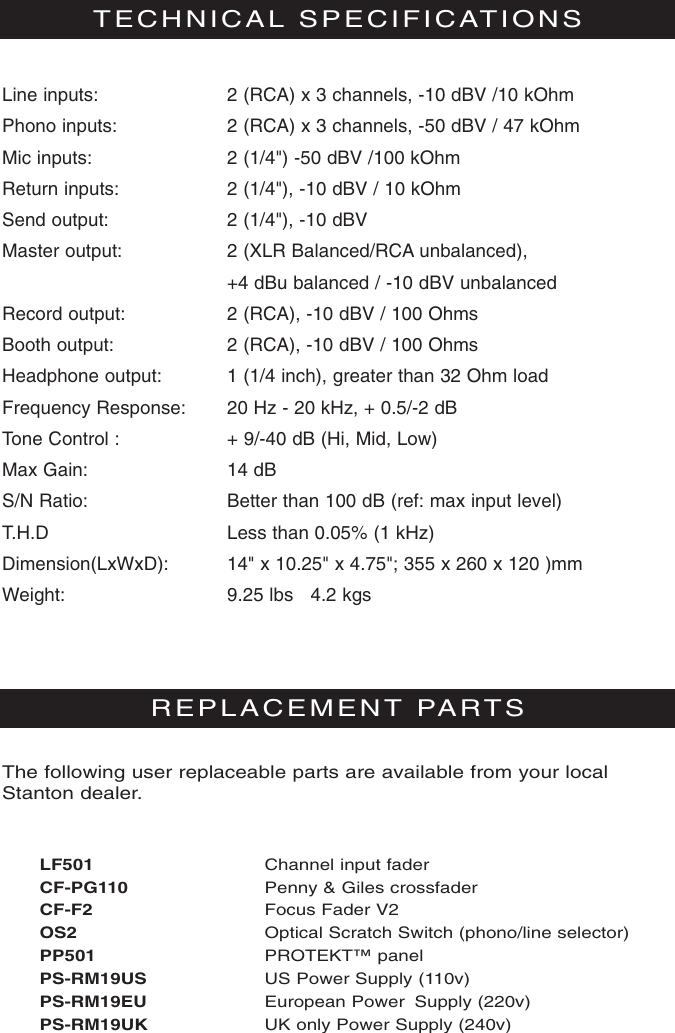 Page 11 of 12 - Stanton SMX.501 User Manual  To The 9b1fb105-d50d-44b5-910f-39a724e072eb