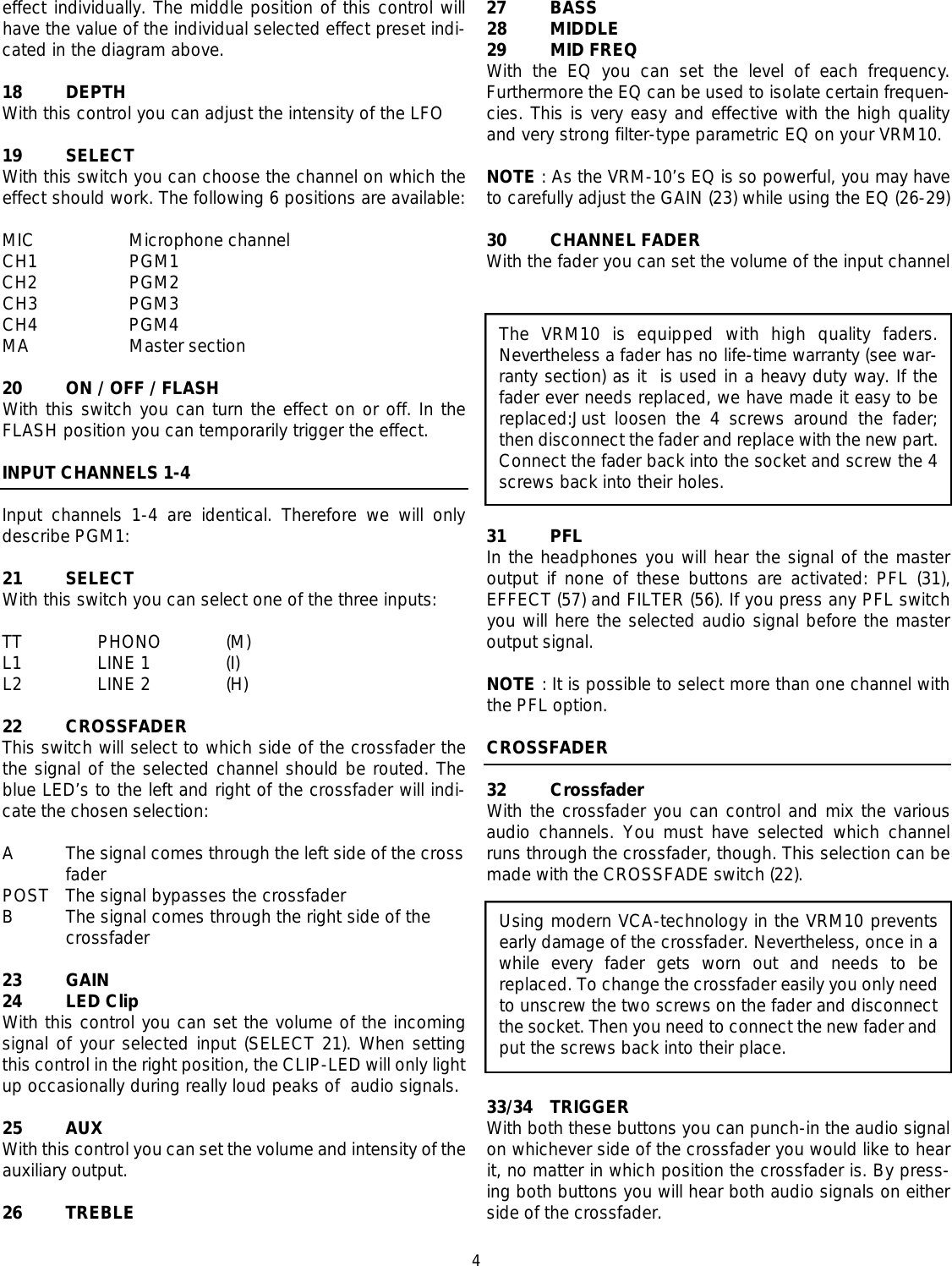 Page 5 of 8 - Stanton Stanton-Professional-Valve-Dj-Mixer-Vrm-10-Users-Manual-  Stanton-professional-valve-dj-mixer-vrm-10-users-manual