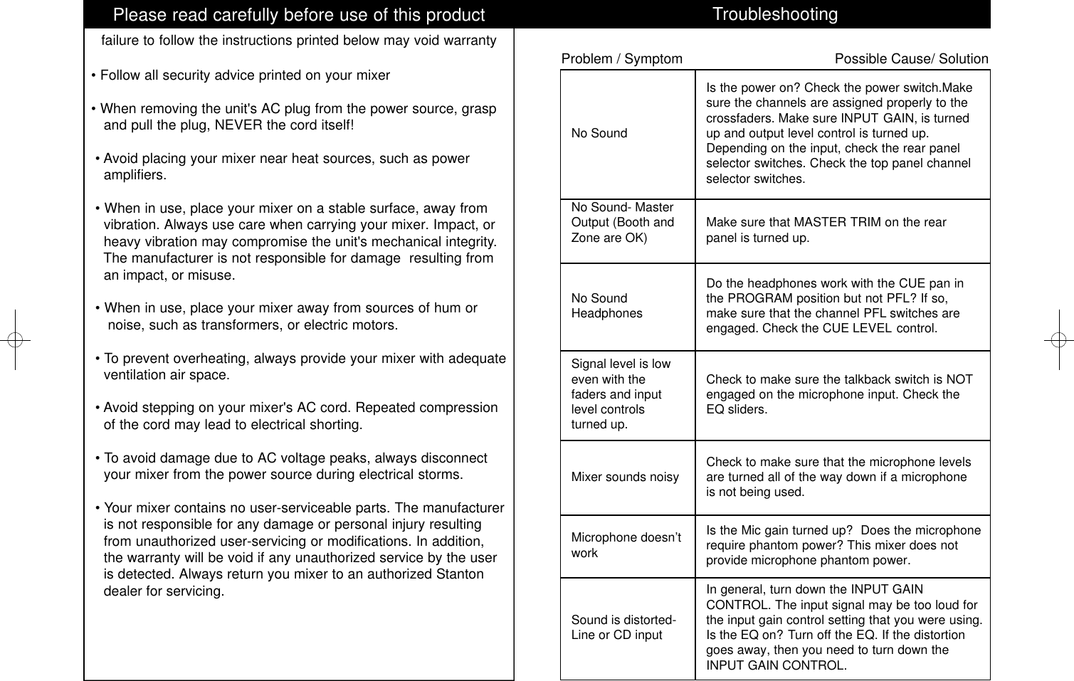 Page 2 of 6 - Stanton Stanton-Rm-22-Users-Manual- Stanton-rm-22-users-manual
