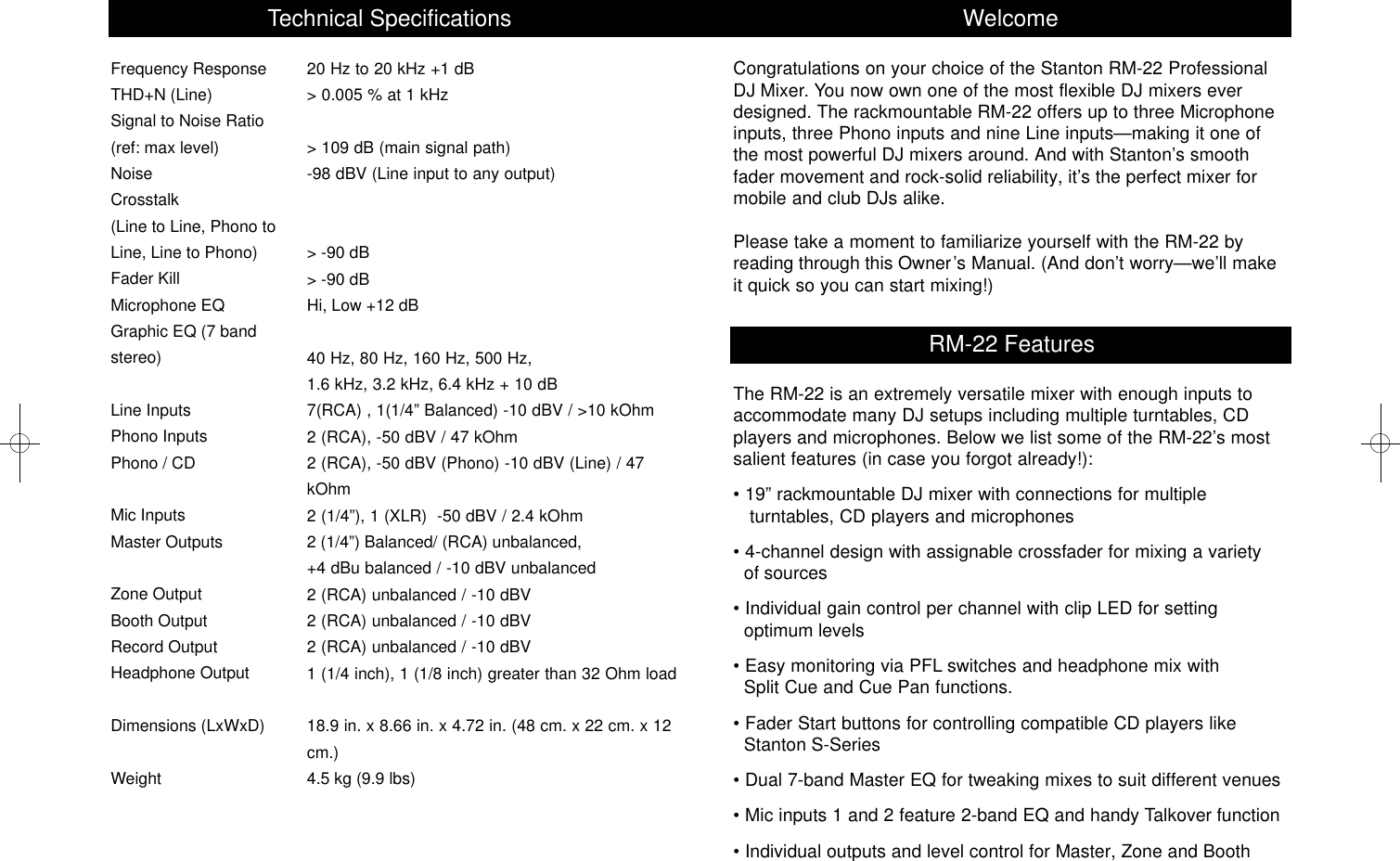 Page 3 of 6 - Stanton Stanton-Rm-22-Users-Manual- Stanton-rm-22-users-manual