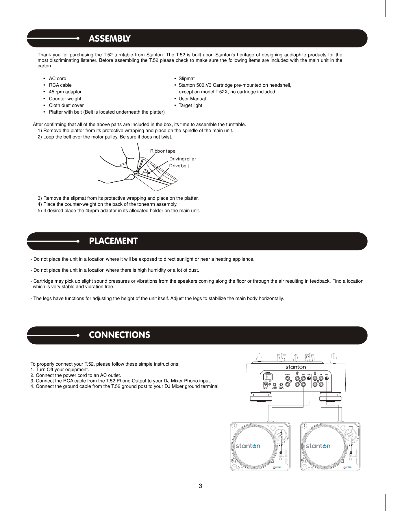 Page 3 of 8 - Stanton Stanton-T-52-Users-Manual 502-T52A-2577A