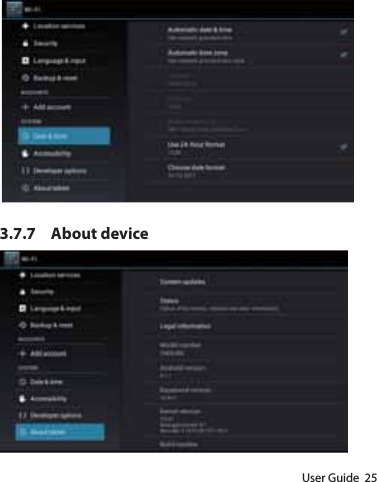 User Guide  253.7.7 About device