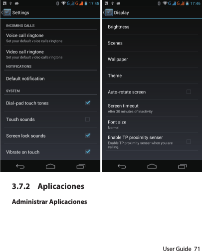 User Guide  713.7.2 AplicacionesAdministrar Aplicaciones