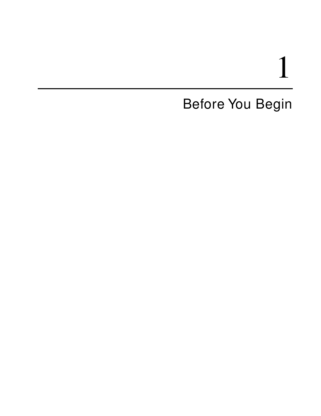 1Before You Begin