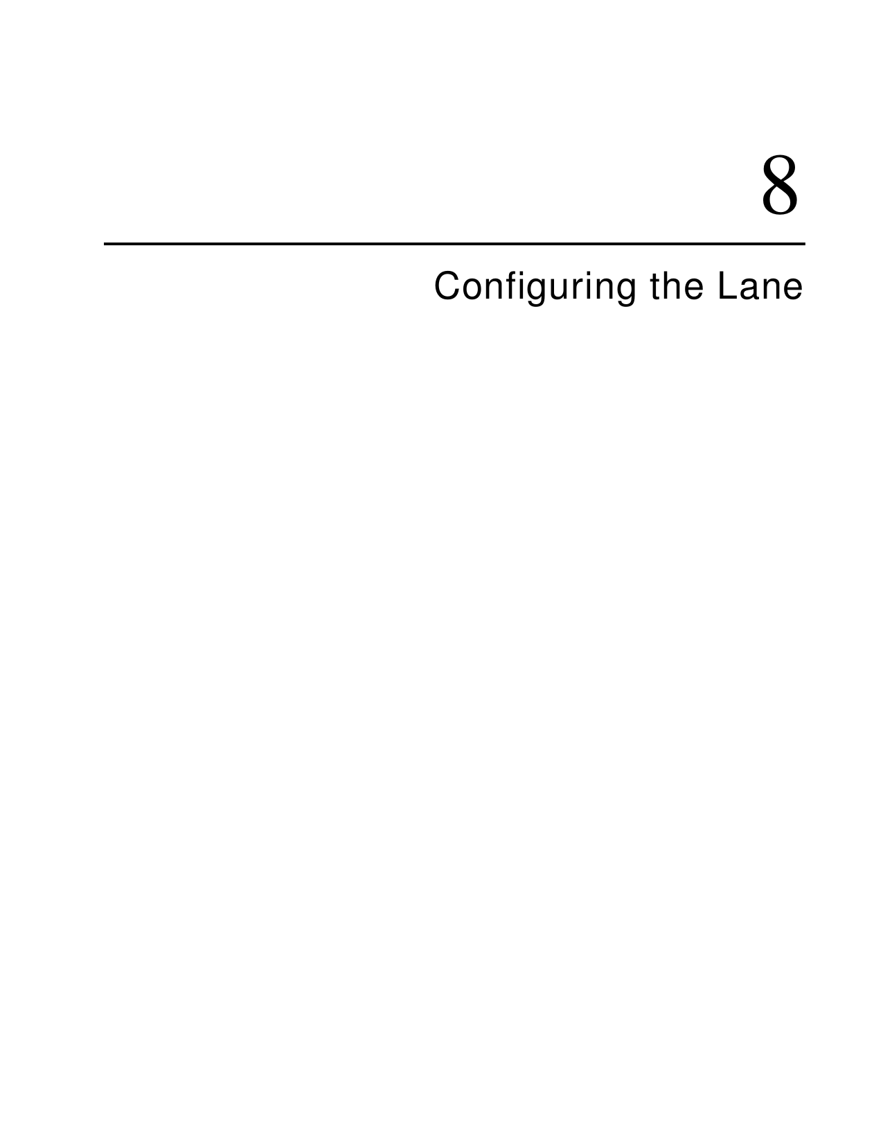 8Configuring the Lane