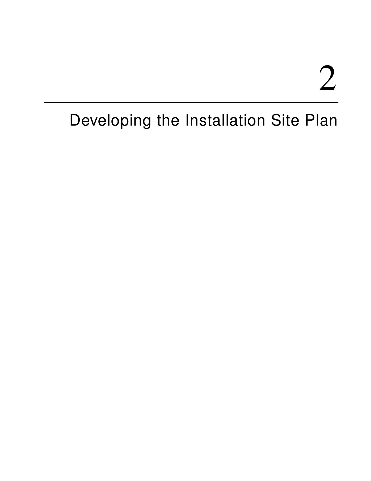 2Developing the Installation Site Plan