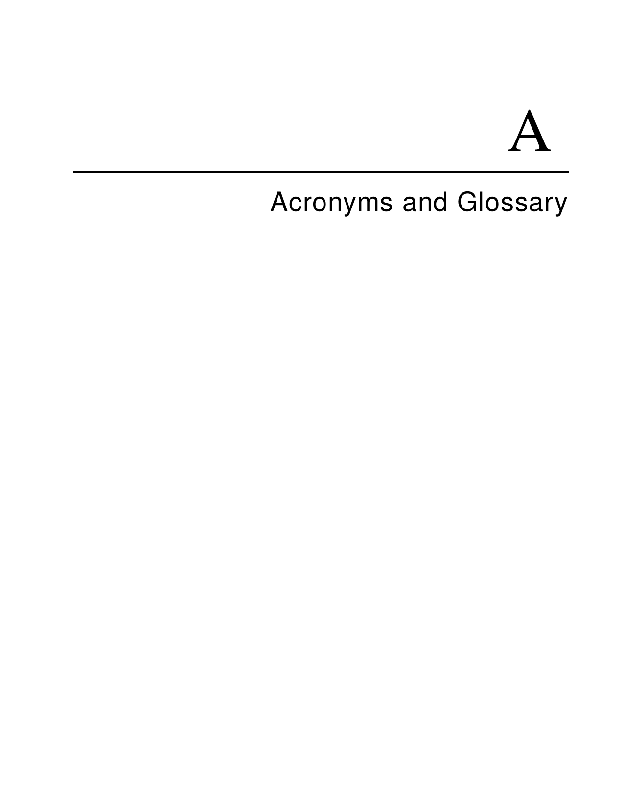 AAcronyms and Glossary