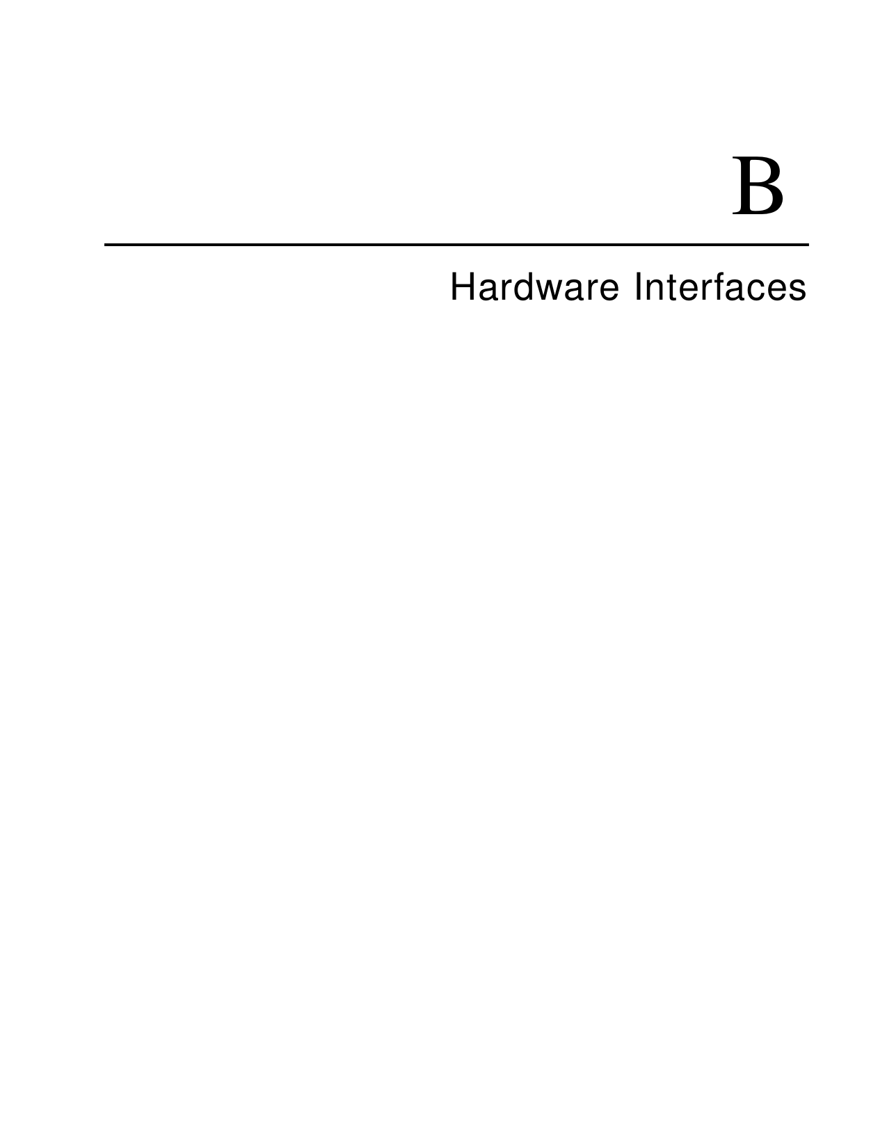 BHardware Interfaces