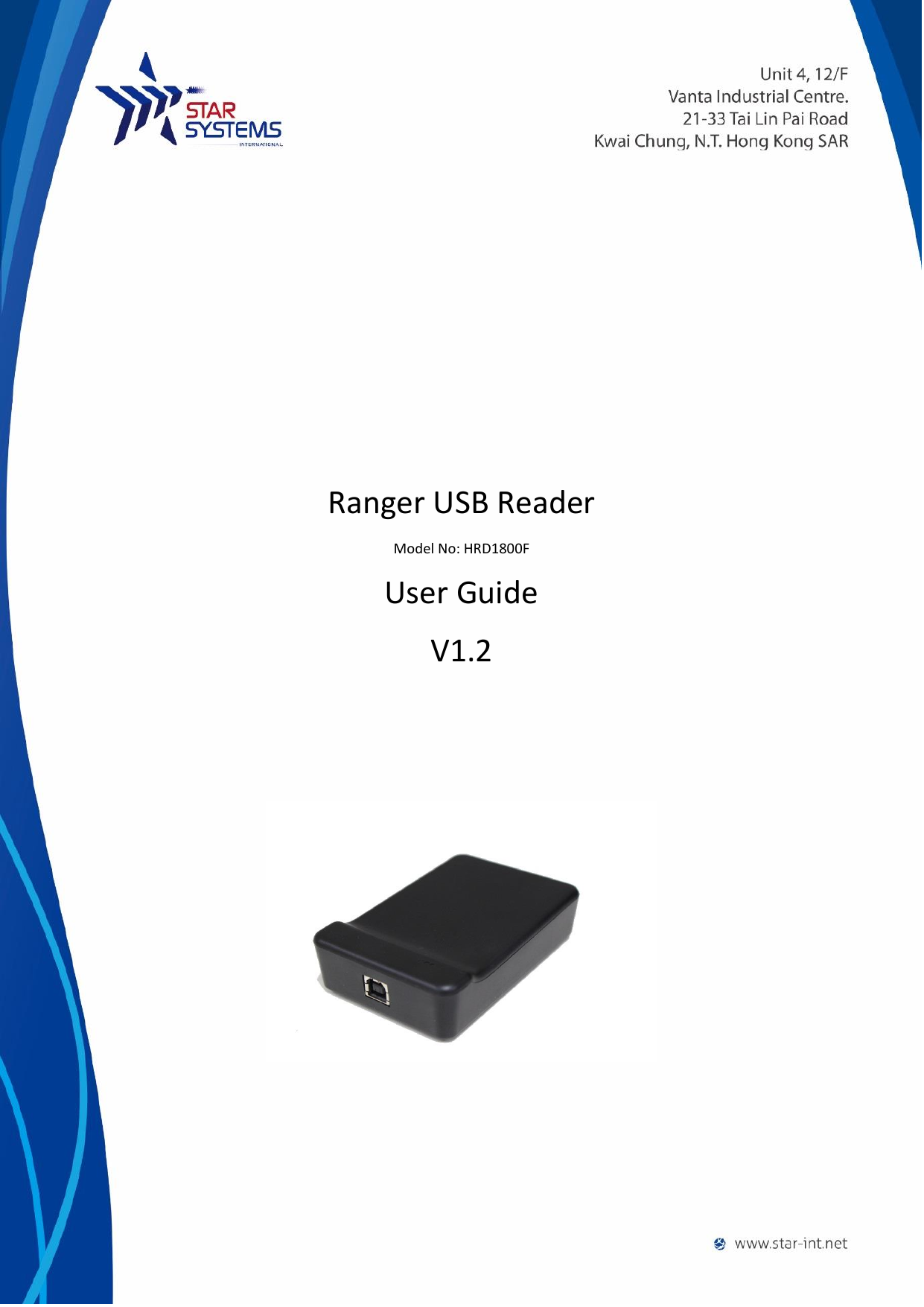           Ranger USB Reader  Model No: HRD1800F User Guide V1.2      