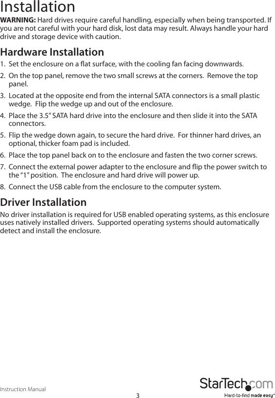 Page 6 of 11 - Star-Tech-Development Star-Tech-Development-Sat3510Bu3-Users-Manual- Star-tech-development-sat3510bu3-users-manual