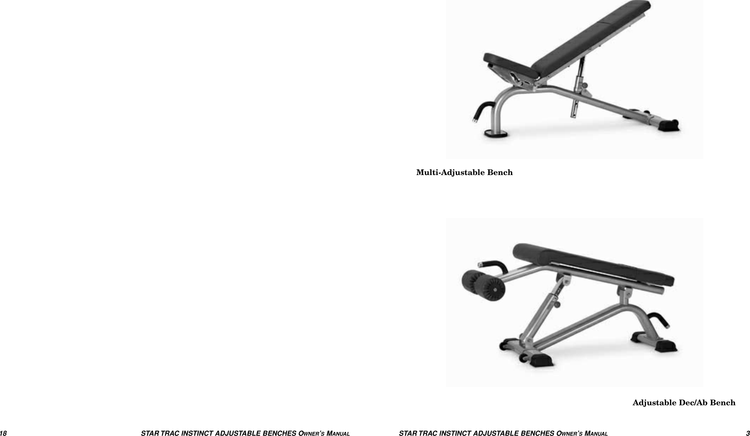 Page 3 of 10 - Star-Trac Star-Trac-Adjustable-Benches--Users-Manual- Adjustable_Benches_2up  Star-trac-adjustable-benches--users-manual