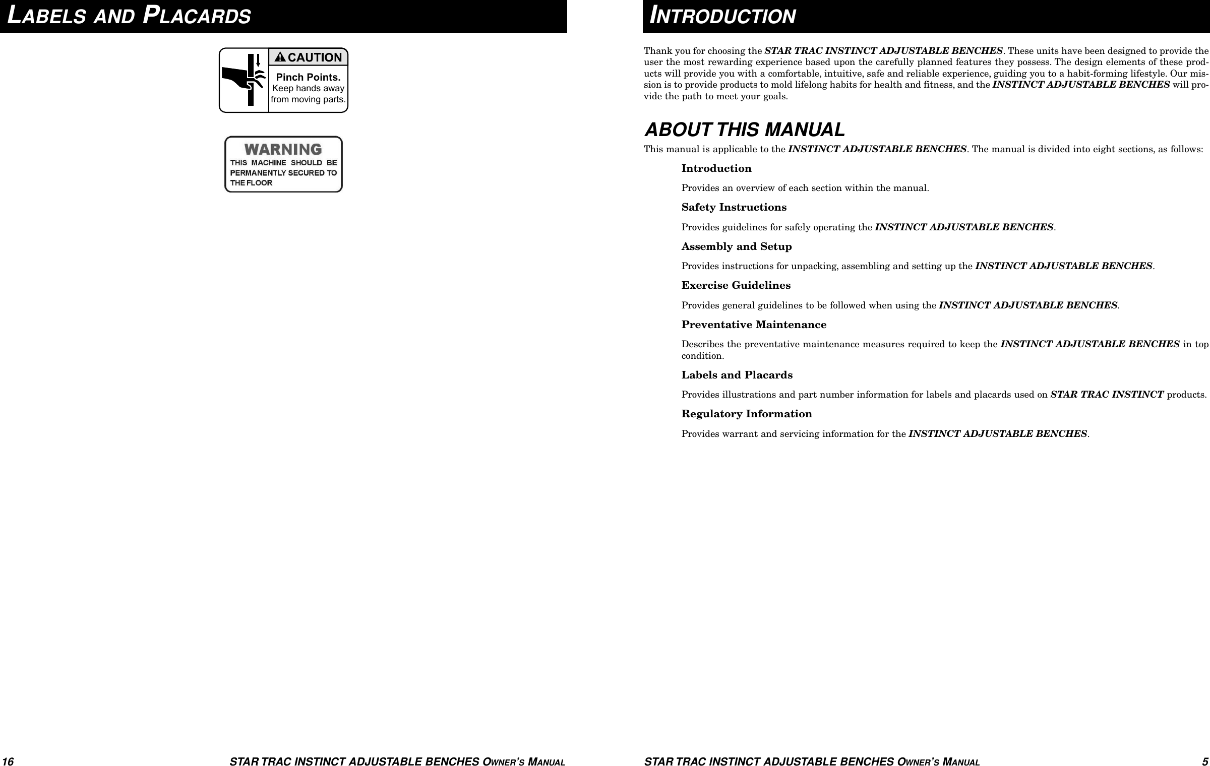 Page 5 of 10 - Star-Trac Star-Trac-Adjustable-Benches--Users-Manual- Adjustable_Benches_2up  Star-trac-adjustable-benches--users-manual