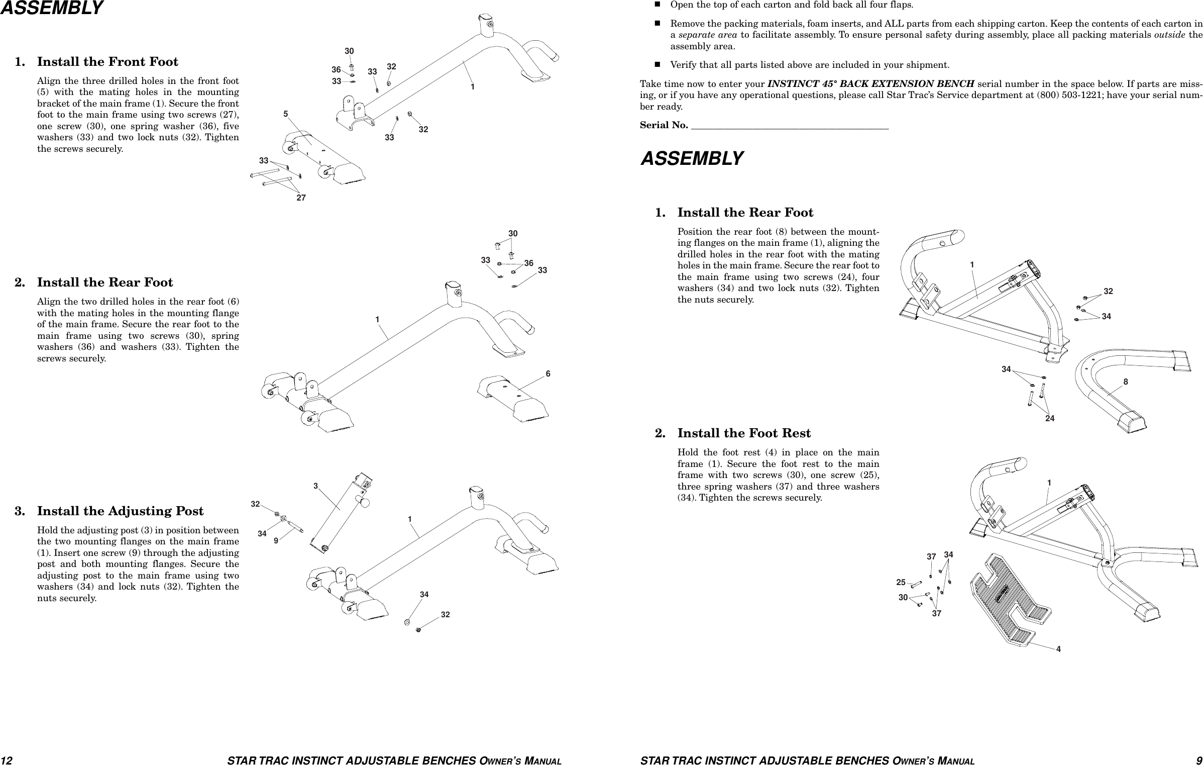 Page 9 of 10 - Star-Trac Star-Trac-Adjustable-Benches--Users-Manual- Adjustable_Benches_2up  Star-trac-adjustable-benches--users-manual