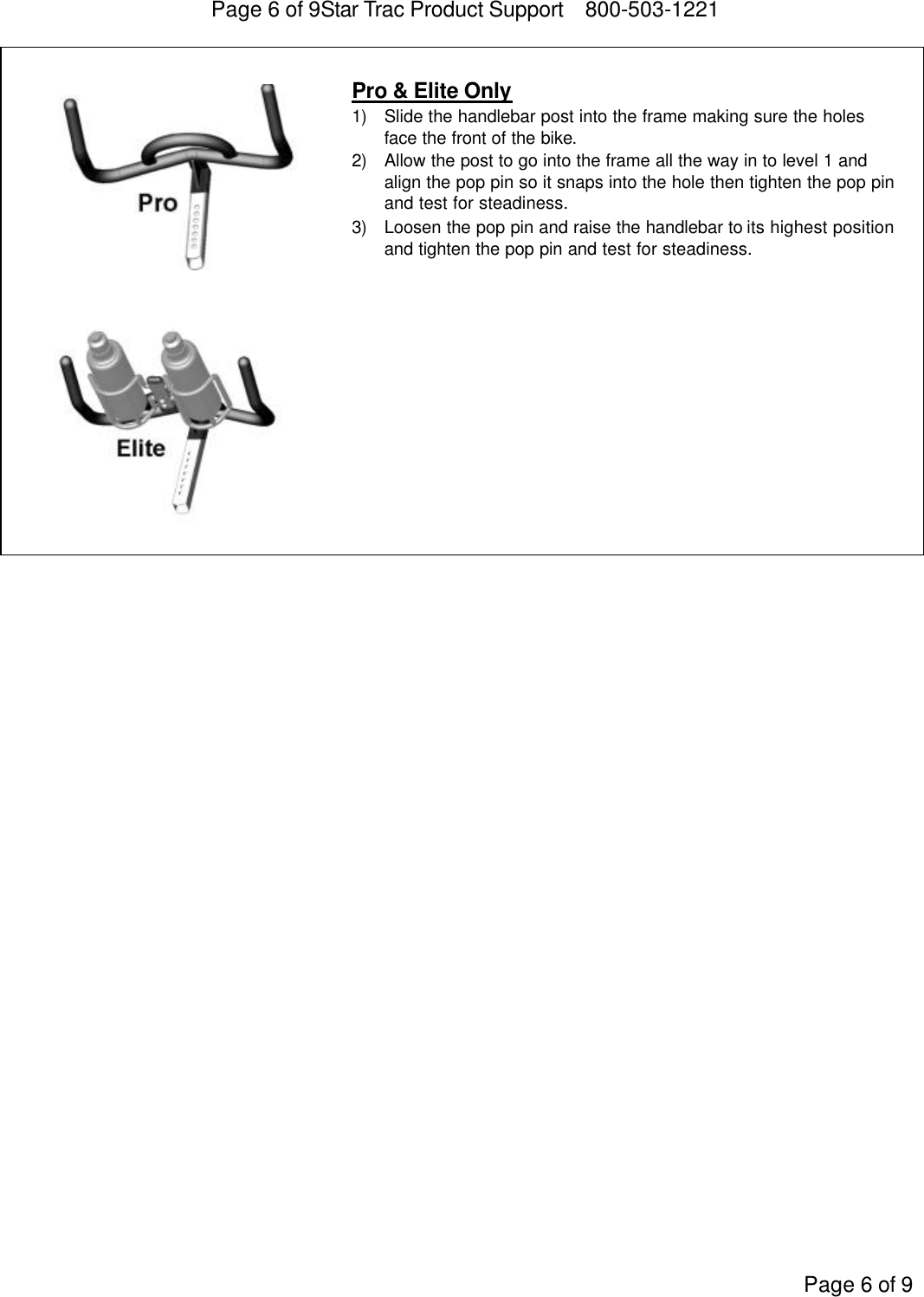 Page 7 of 9 - Star-Trac Star-Trac-Spinner-Bike-Nxt-7000-Users-Manual- New Spinner Bike Install Rev J PN 620-7493  Star-trac-spinner-bike-nxt-7000-users-manual