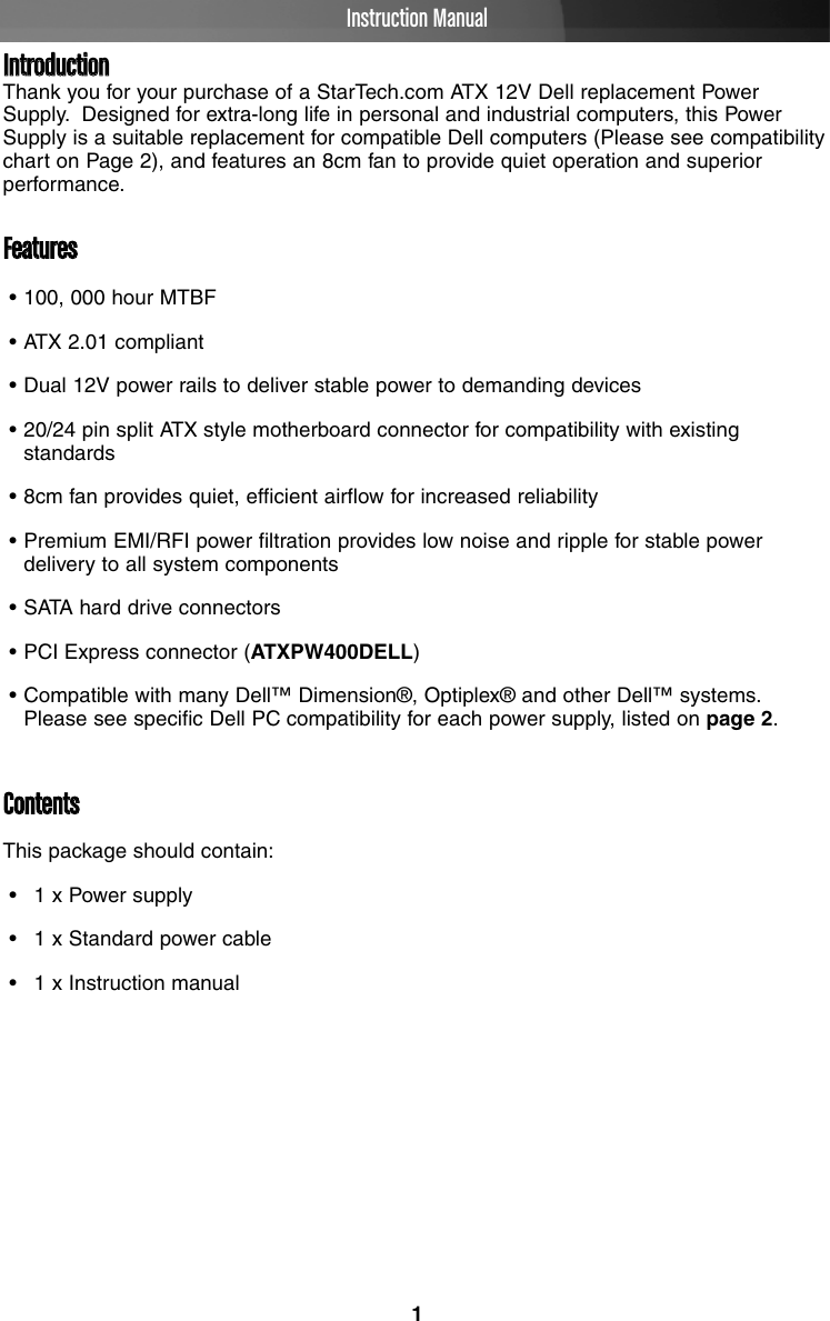 Dell Power Supply Compatibility Chart