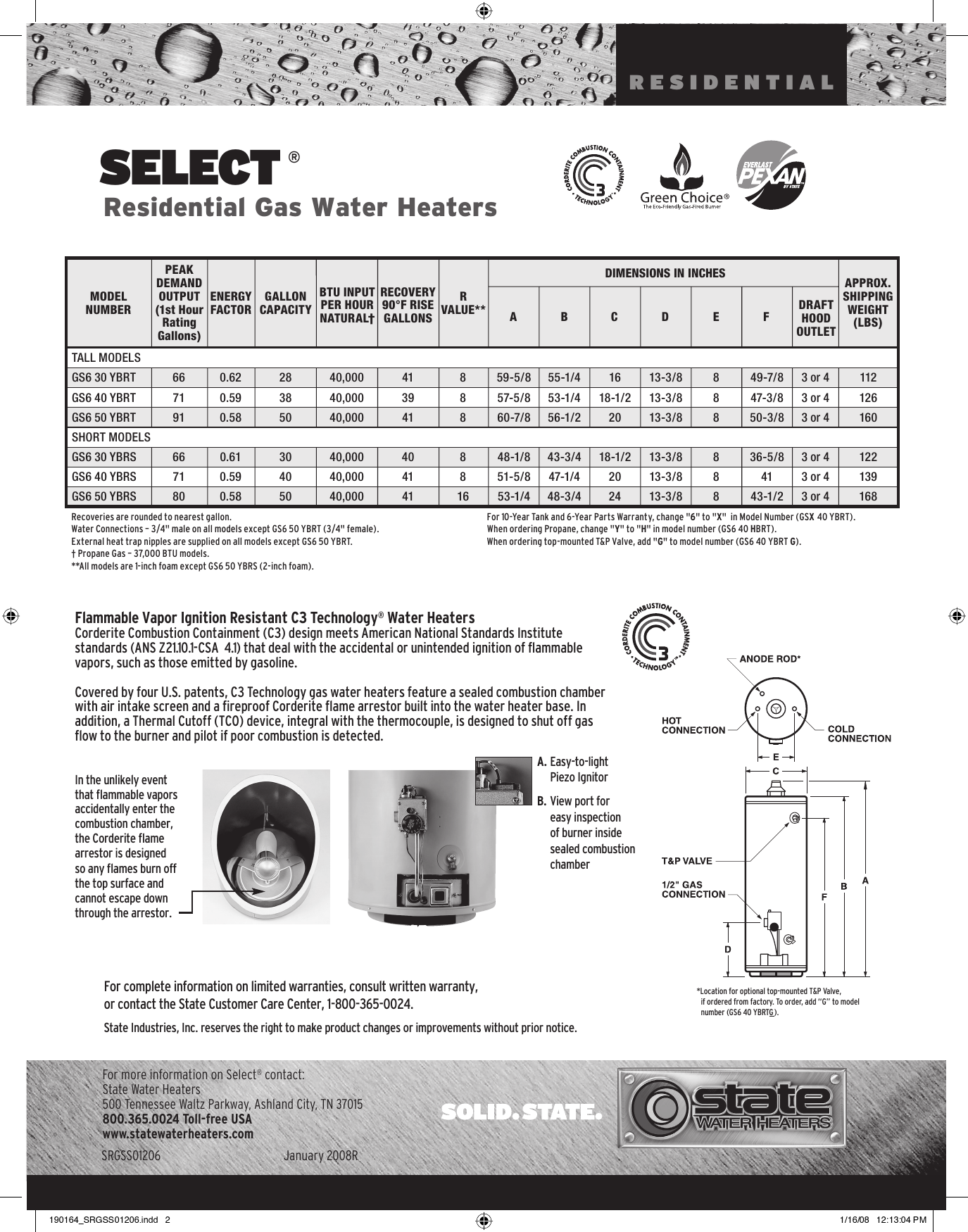 Page 2 of 2 - State-Industries State-Industries-Gs6-40-Hbrt-Users-Manual- 190164_SRGSS01206  State-industries-gs6-40-hbrt-users-manual