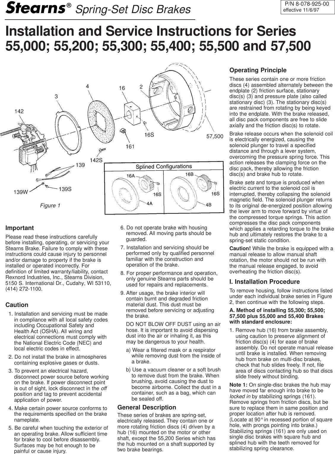 stearns spring set disc brakes