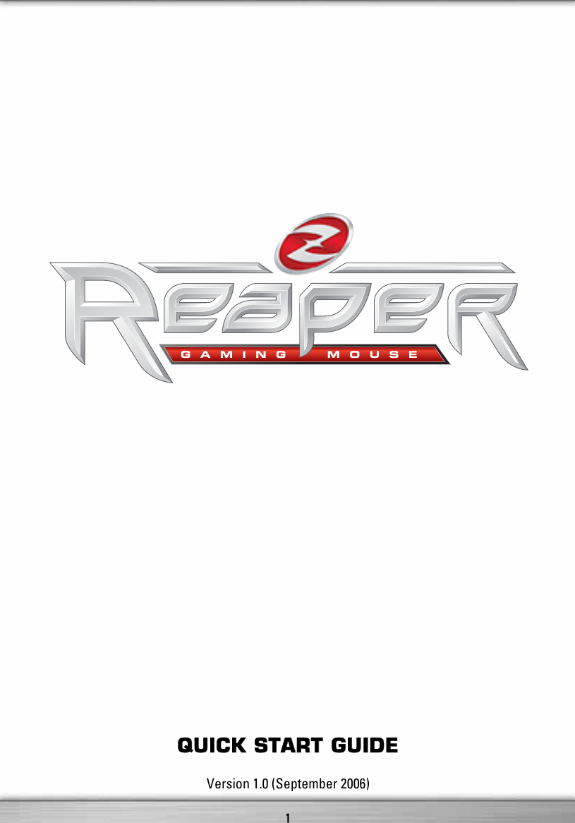 Page 1 of 5 - Steelseries Steelseries-Reaper-Zms1000-Users-Manual Reaper - QSG _Sept22