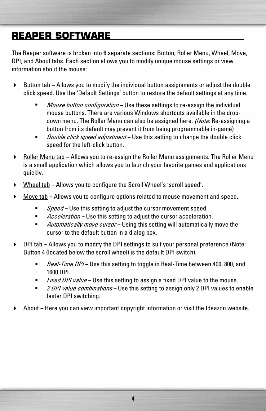 Page 4 of 5 - Steelseries Steelseries-Reaper-Zms1000-Users-Manual Reaper - QSG _Sept22