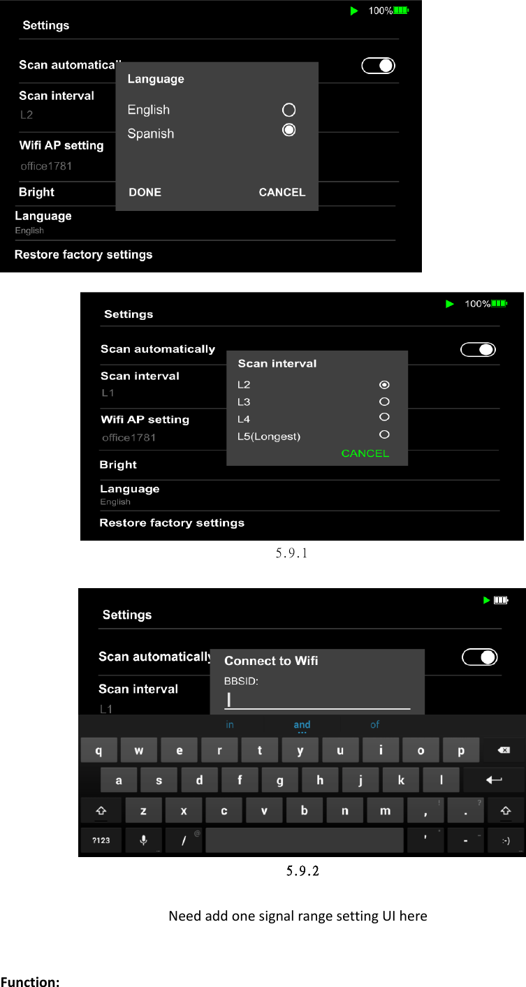   5.9.1   5.9.2  Need add one signal range setting UI here  Function: 