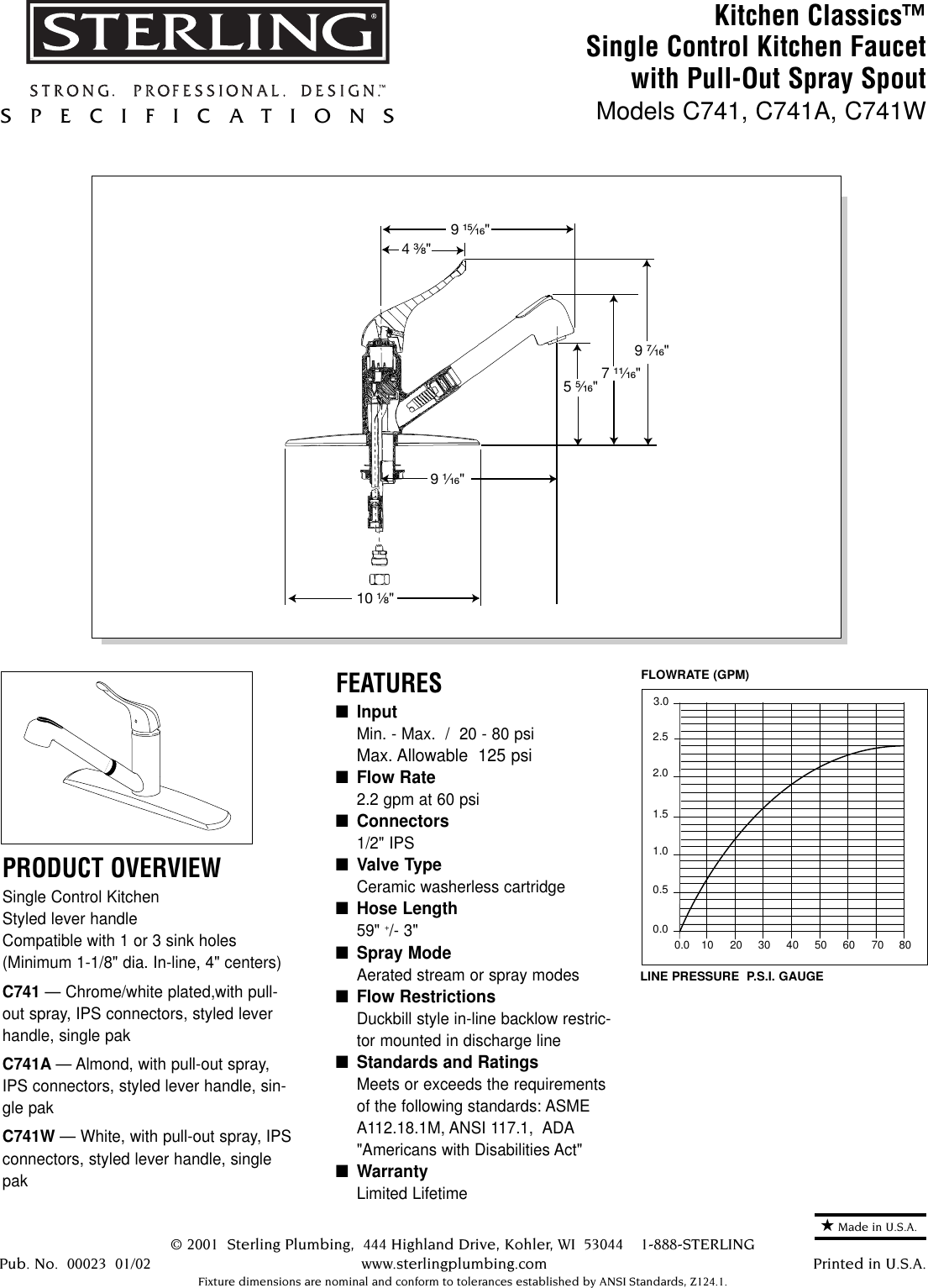 Sterling Plumbing C741 Users Manual 00023