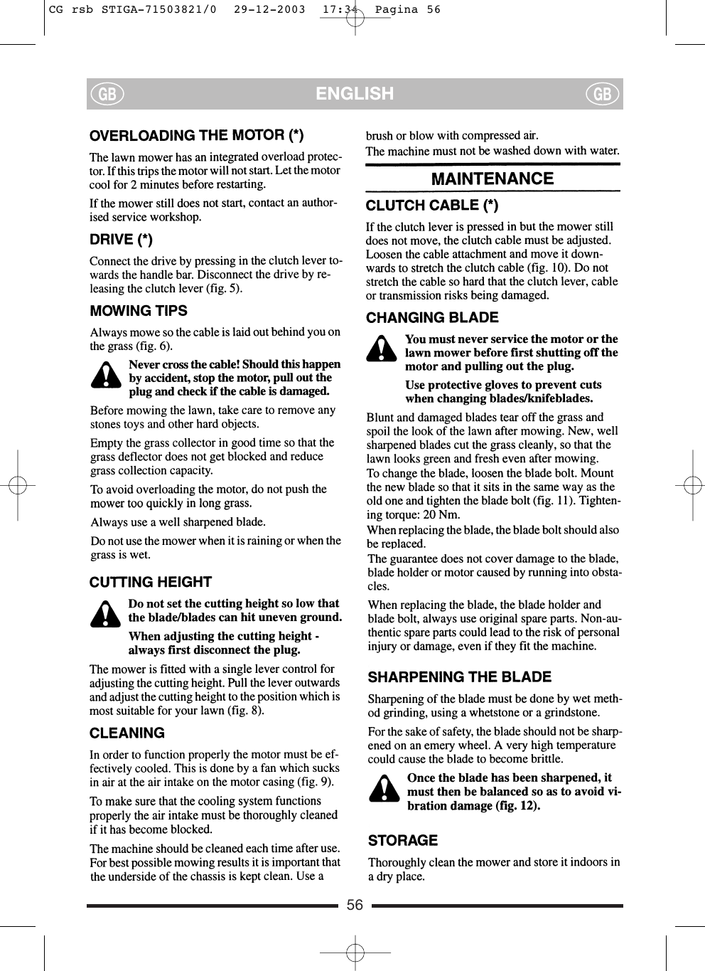 Page 7 of 8 - Stiga Stiga-Collector-45Combiel-Users-Manual- CG Rsb STIGA-71503821/0  Stiga-collector-45combiel-users-manual