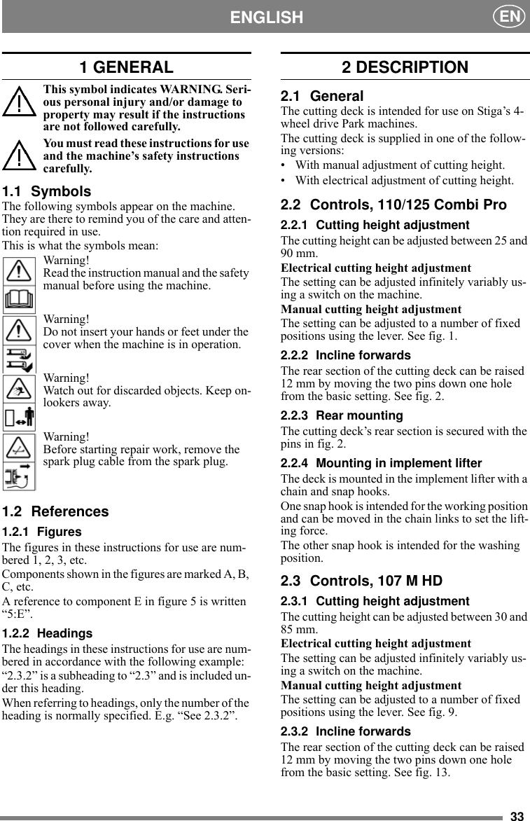 Page 6 of 12 - Stiga Stiga-Park-Compact-16-4Wd-Users-Manual-  Stiga-park-compact-16-4wd-users-manual