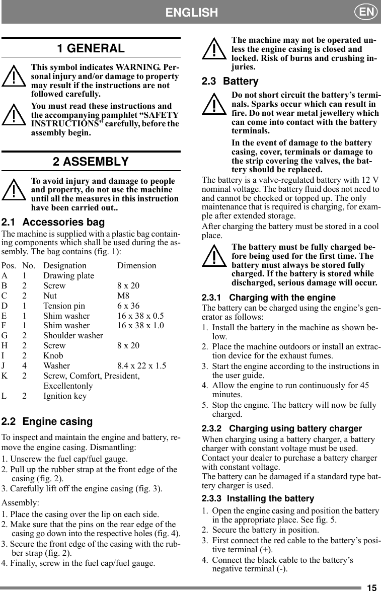 Page 4 of 6 - Stiga Stiga-Park-Excellent-Users-Manual- Stiga-park-excellent-users-manual
