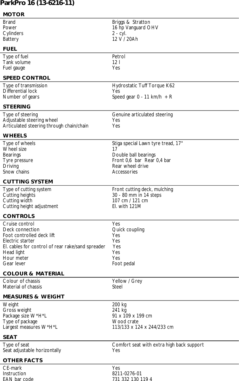 Page 2 of 2 - Stiga Stiga-Parkpro-16-Users-Manual-  Stiga-parkpro-16-users-manual