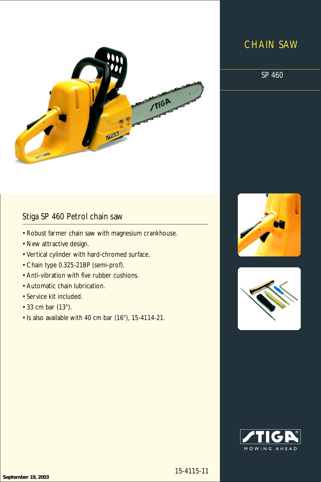 Page 1 of 2 - Stiga Stiga-Sp-460-Users-Manual- Stiga-sp-460-users-manual