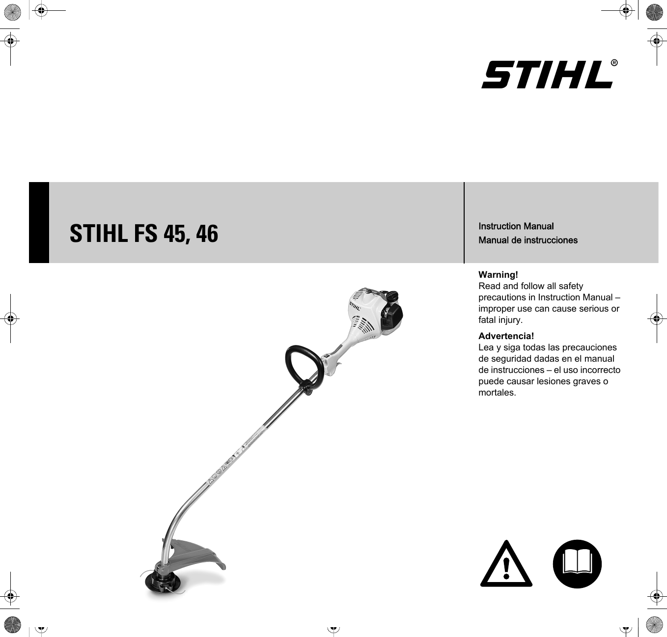 Stihl Fs 45 46 Weed Trimmer Instruction Manual 45/46 Occasional Use USA