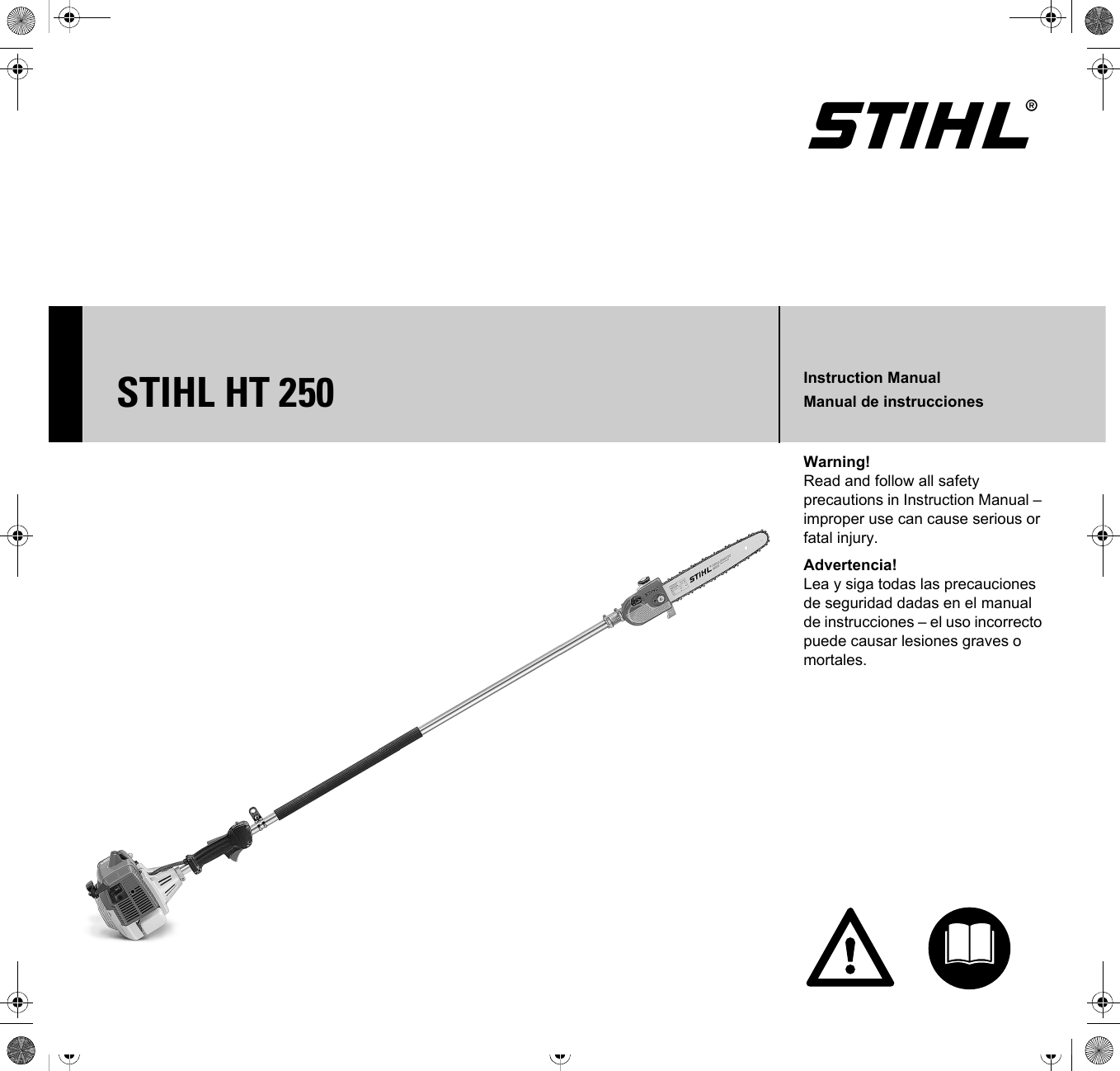 Stihl Ht 250 Pole Pruner Instruction Manual Fixed Length USA