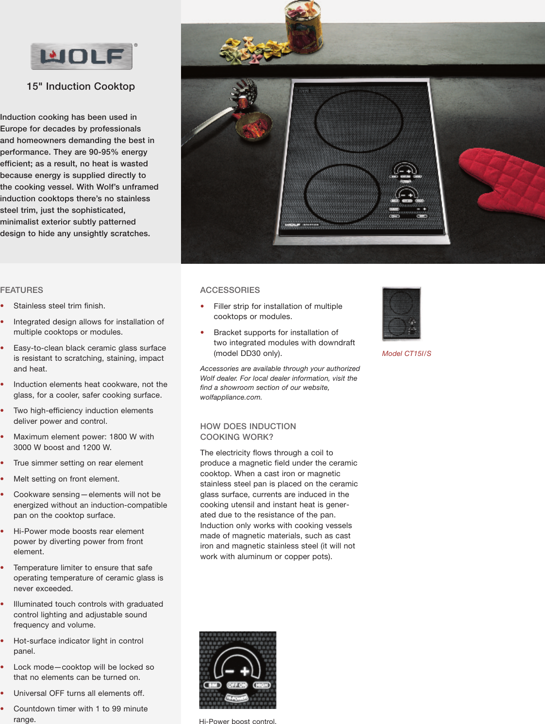 Subzero Wolf 15 Induction Cooktop Quick Reference Guide QR_2 MWD24 2