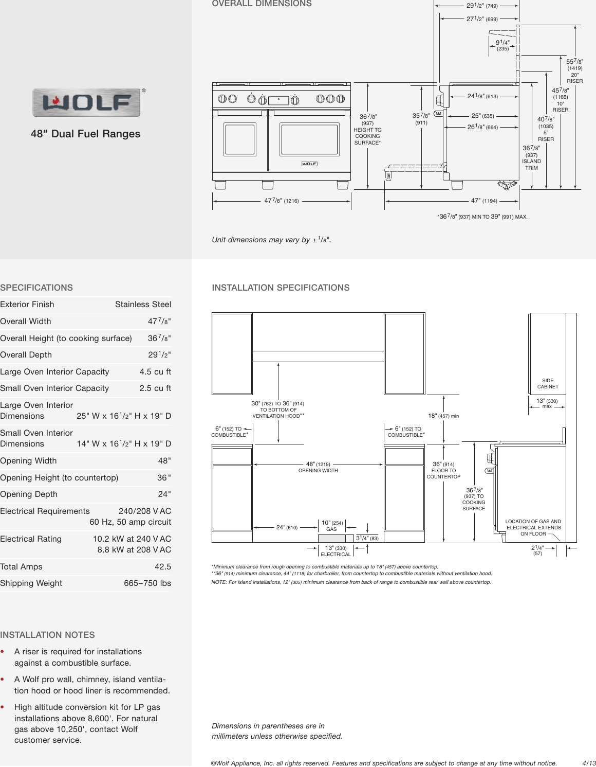 Page 2 of 2 - Subzero-Wolf Subzero-Wolf-48-Dual-Fuel-Range-Quick-Reference-Guide QR_2 Wolf MWD24-2