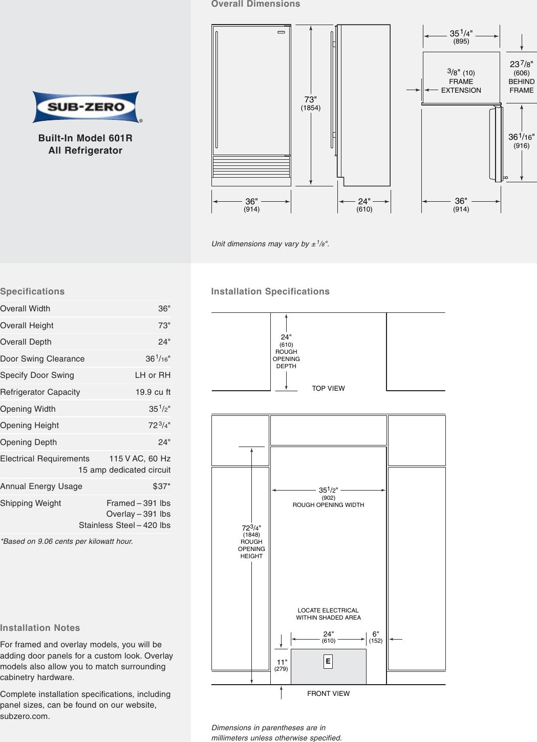 Page 2 of 2 - Subzero-Wolf Subzero-Wolf-601R-All-Refrigerator-Quick-Reference-Guide QR_2 SZ-601R