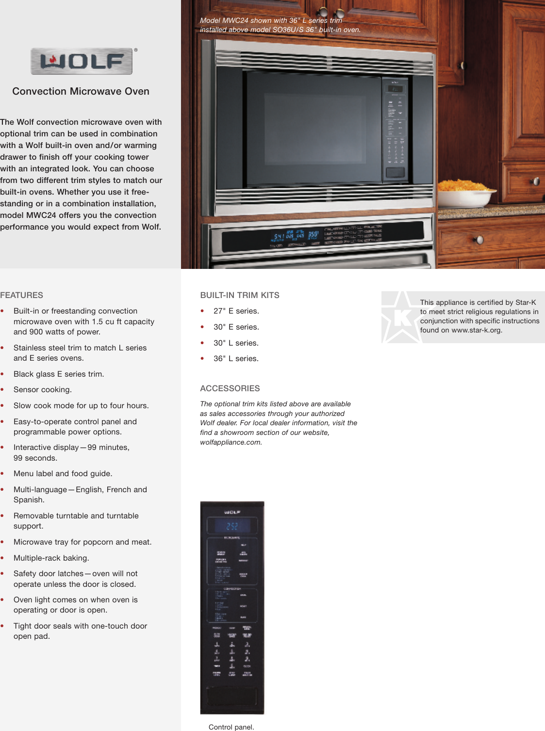 Subzero Wolf Convection Microwave Mwc24 Quick Reference Guide QR_2 MWD24 2