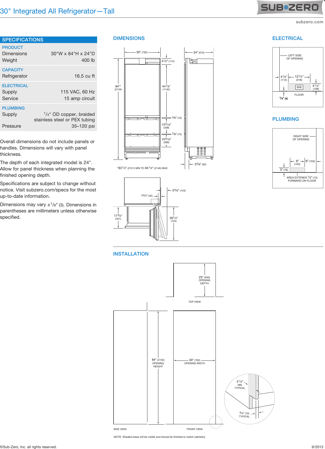 Page 2 of 2 - Subzero-Wolf Subzero-Wolf-It-30Rid-All-Refrigerator-Quick-Reference-Guide