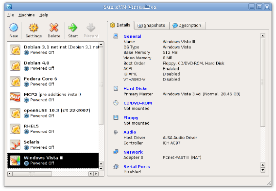 Sun Microsystems Virtualbox 3 0 Users Manual User