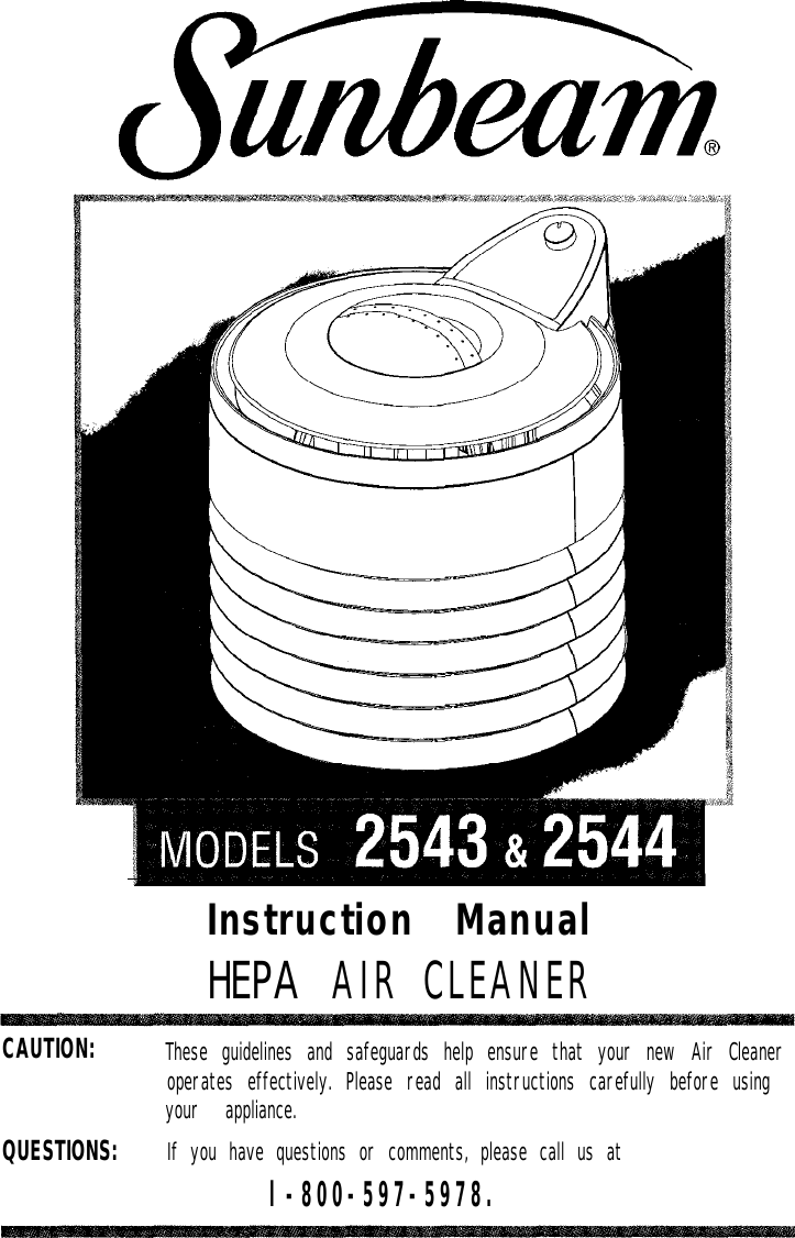 Sunbeam 2543 Users Manual
