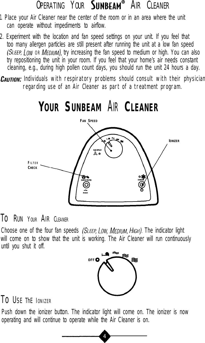 Page 4 of 10 - Sunbeam Sunbeam-2543-Users-Manual-  Sunbeam-2543-users-manual