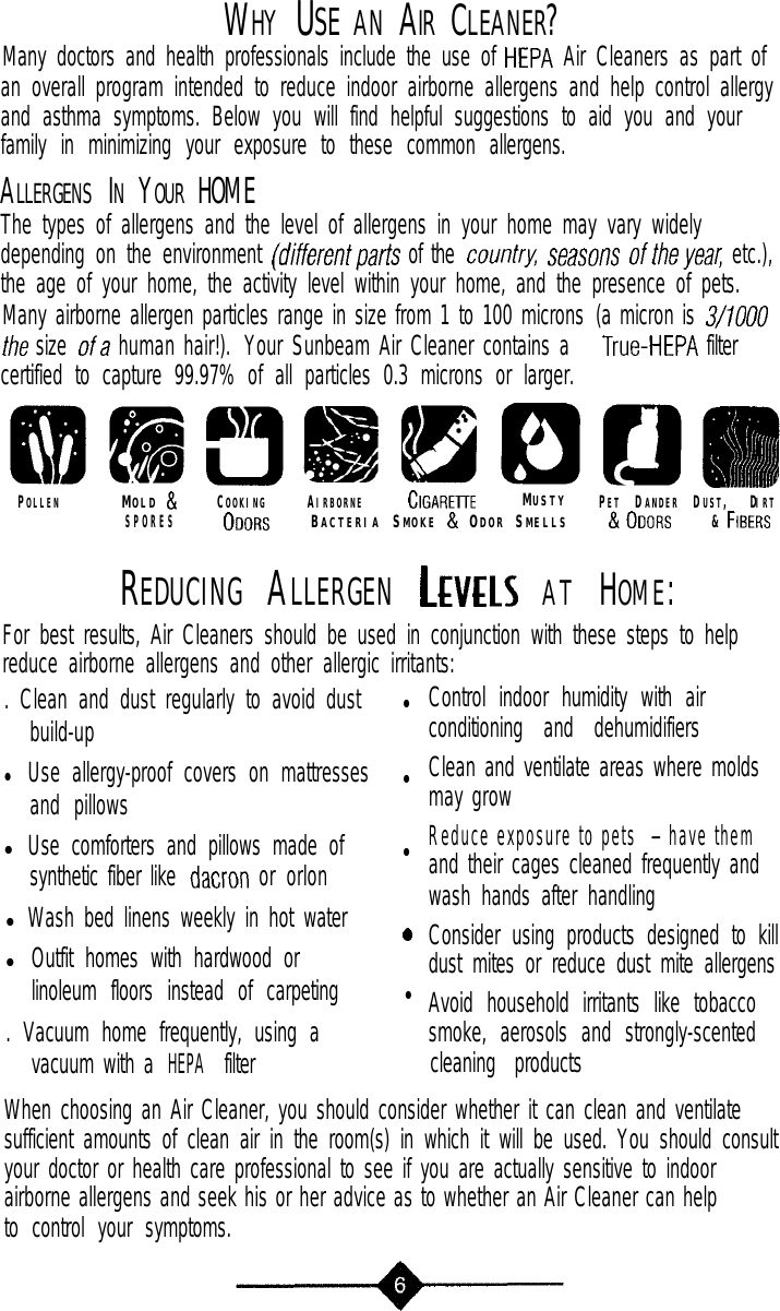 Page 6 of 10 - Sunbeam Sunbeam-2543-Users-Manual-  Sunbeam-2543-users-manual