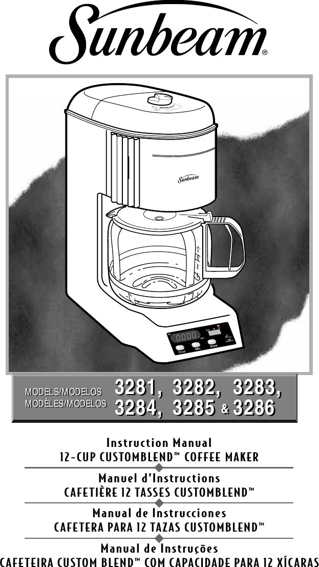 Sunbeam 32863281 Users Manual 3281 3286 IM Coffee