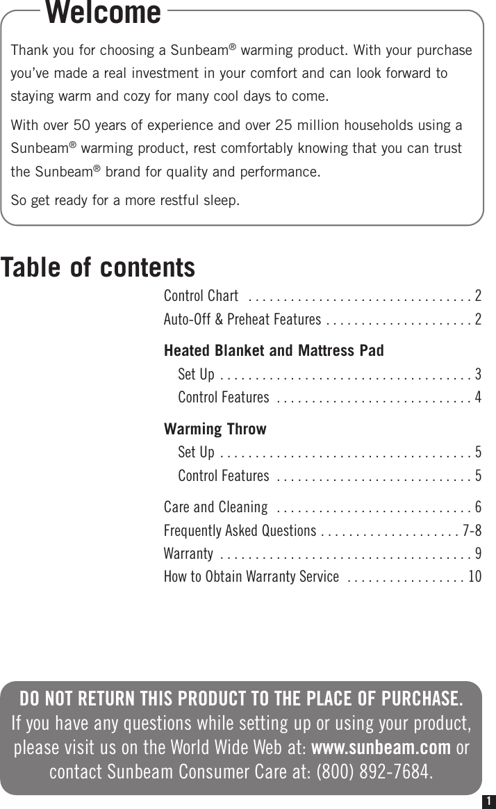 Page 3 of 12 - Sunbeam Sunbeam-Electric-Heater-Users-Manual-  Sunbeam-electric-heater-users-manual