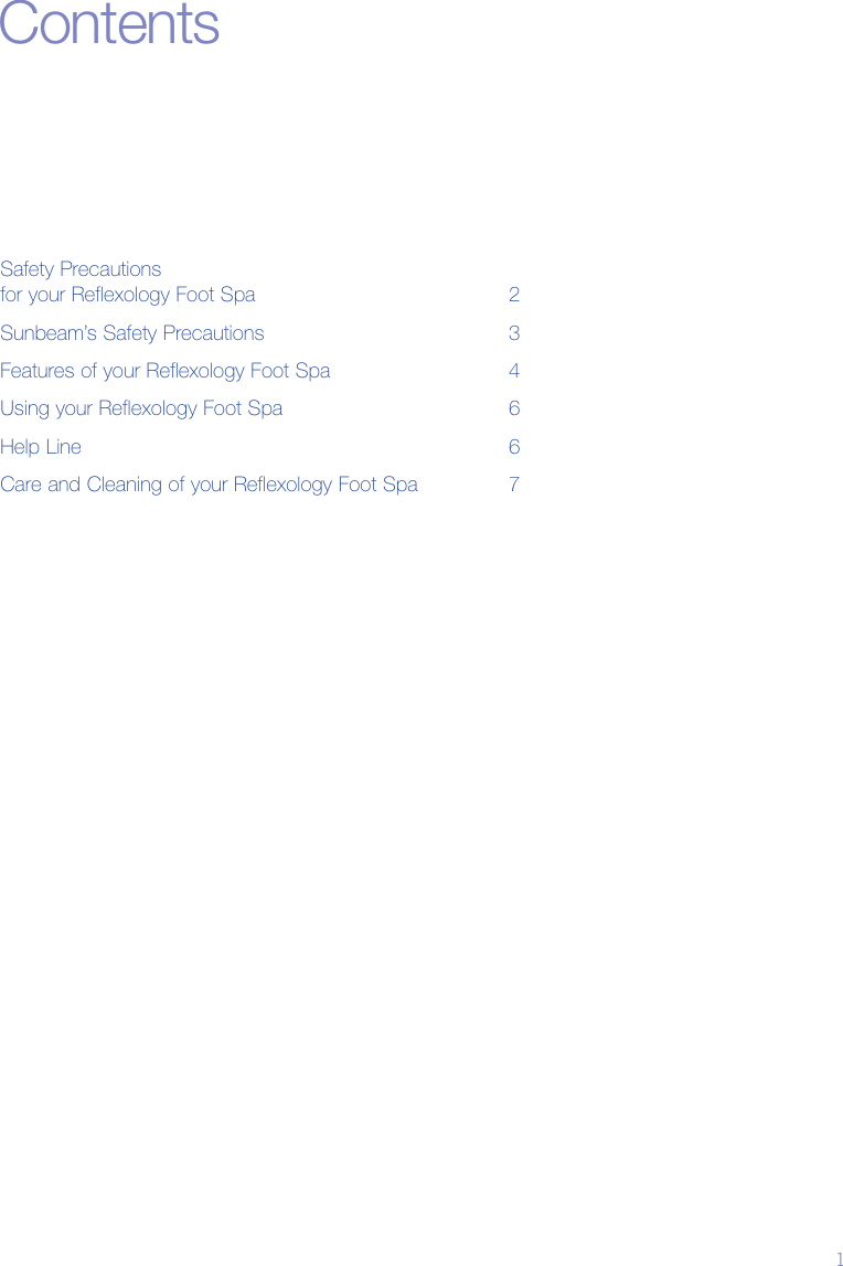 Page 3 of 12 - Sunbeam Sunbeam-Fb3500-Users-Manual- FB3500 Footspa_InsBk  Sunbeam-fb3500-users-manual