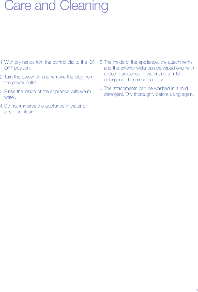 Page 9 of 12 - Sunbeam Sunbeam-Fb3500-Users-Manual- FB3500 Footspa_InsBk  Sunbeam-fb3500-users-manual