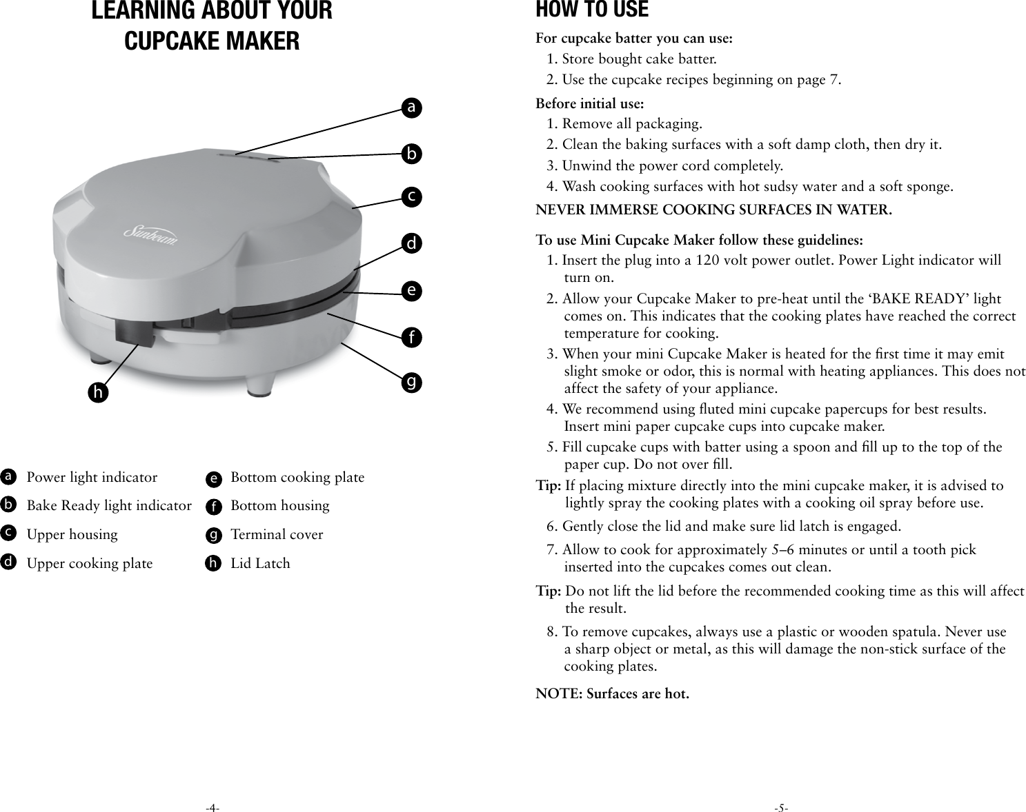 Sunbeam Fpsbcmm901 Instruction Manual